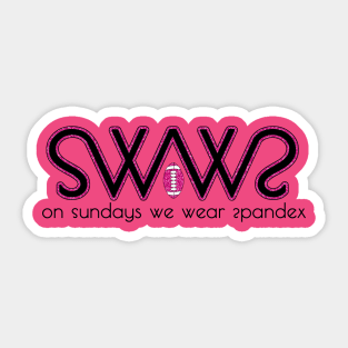 On Sunday We Wear Spandex Sticker